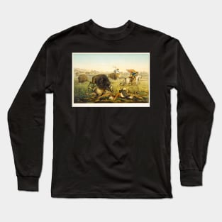 Bison Hunt Art Long Sleeve T-Shirt